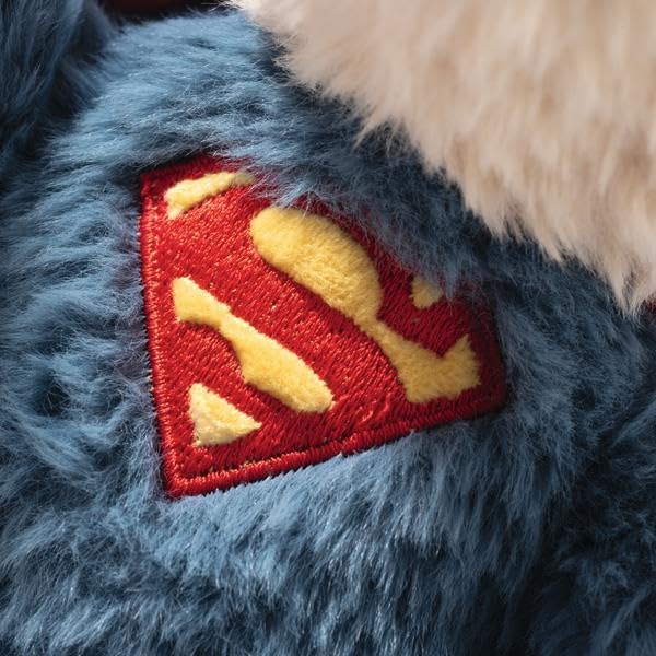 Steiff Teddybär Superman 29cm bunt, Kuscheltier Superheld, ideal für Kinder und Fans, Plüsch Bär im Superman Look, aus kuschelweichem Plüsch