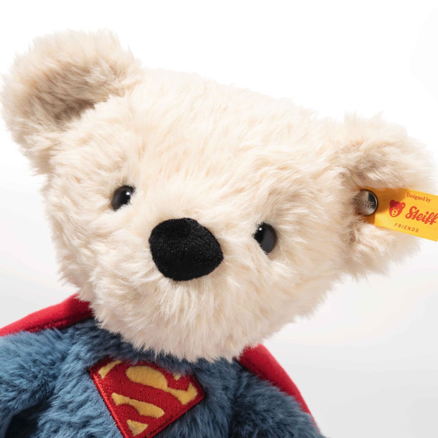 Steiff Teddybär Superman 29cm bunt, Kuscheltier Superheld, ideal für Kinder und Fans, Plüsch Bär im Superman Look, aus kuschelweichem Plüsch